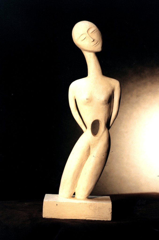 Sculpture - Plâtre : H 50 x L 16